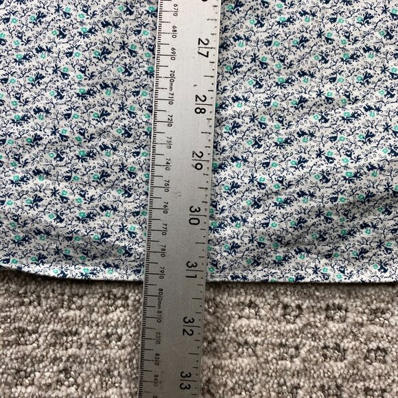 J. Crew Button Down Shirt Men Large L White Floral All Over Print Preppy Formal - Picture 9 of 9